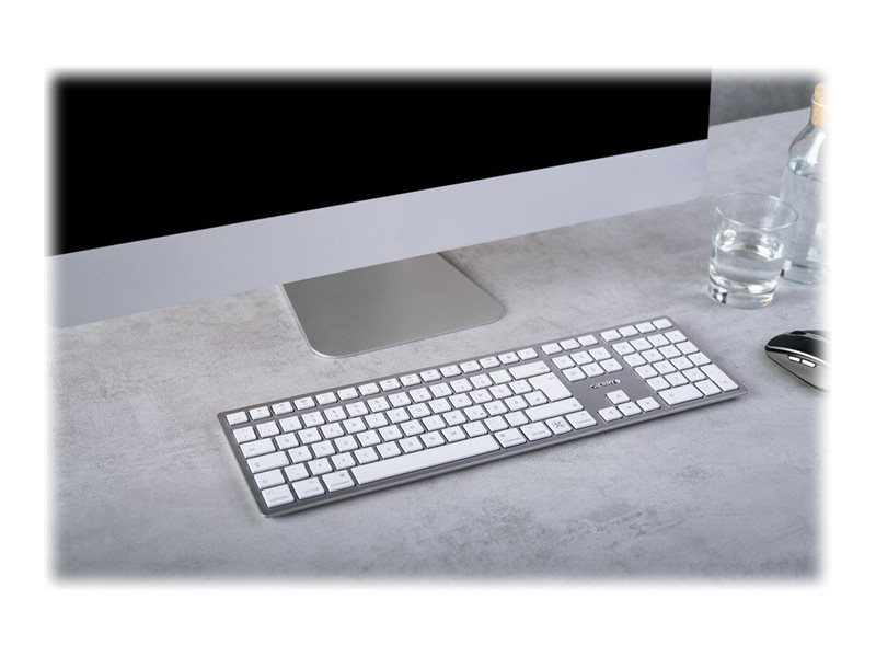 CHERRY KW 9100 SLIM FOR MAC Kabellose Tastatur QWERTZ Silber/Weiß