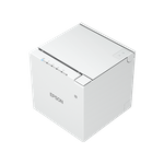 Epson TM-m30III, USB, USB-C, Ethernet, 8 Punkte/mm (203dpi), Cutter, weiß Bondrucker, Thermodirekt, 8 Punkte/mm (203dpi), variable Papierbreite (58/80mm), Druckbreite (max.): 72mm, Rollendurchmesser (max.): 83mm, Geschwindigkeit (max.): 300mm/Sek., USB (Typ B), USB-C, Ethernet, Micro SD-Slot, Cutter, inkl.: Netzteil, Netzkabel, weiß (C31CK50111)
