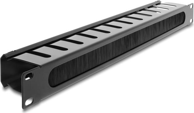 Delock 19" Kabelmanagement Rangierpanel mit Bürste 1 HE schwarz (67628)