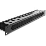 Delock 19" Kabelmanagement Rangierpanel mit Bürste 1 HE schwarz (67628)