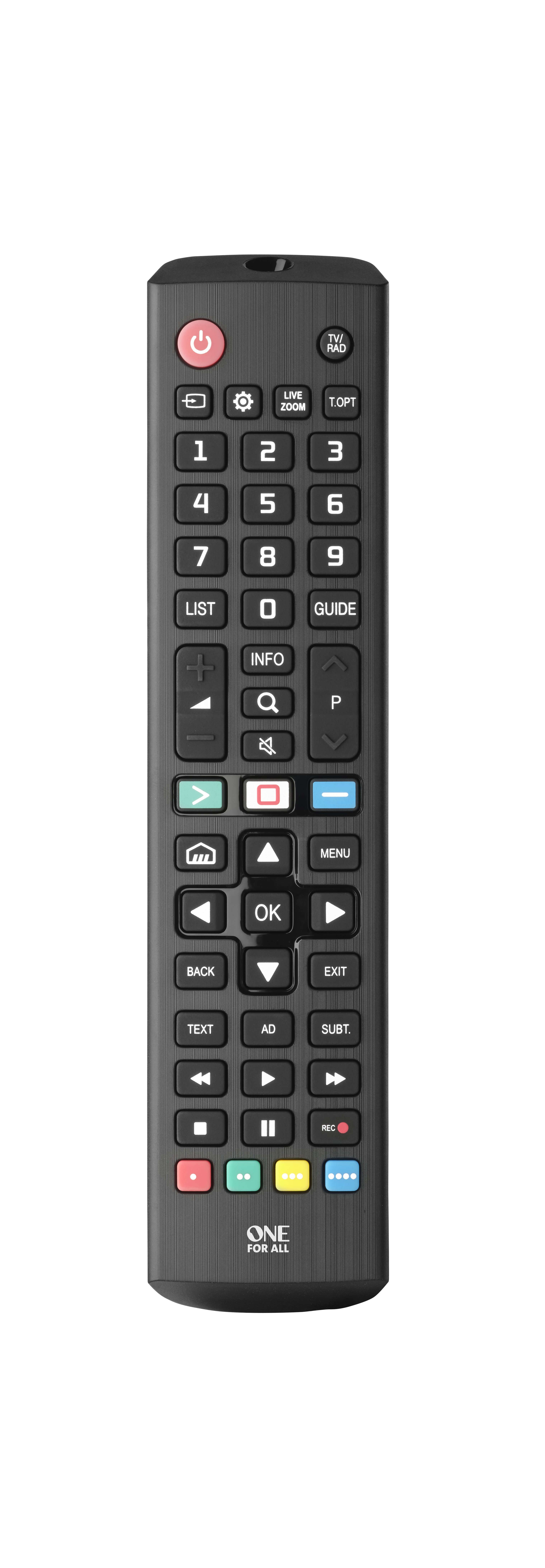 One for All URC4911 Ersatzfernbedienung für LG TV Schwarz