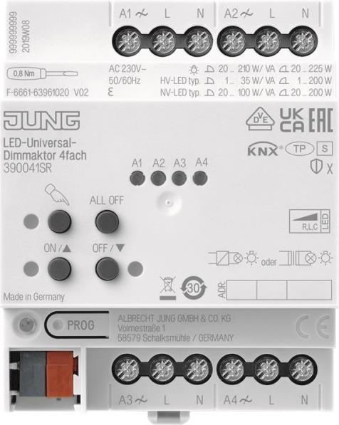 JUNG KNX LED-Universal-Dimmaktor 4fach 390041SR