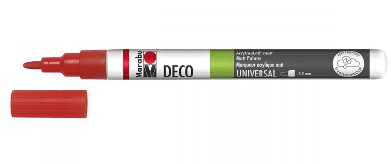 Marabu Deco Painter 125 Marker Rundspitze 1–2 mm Kirschrot