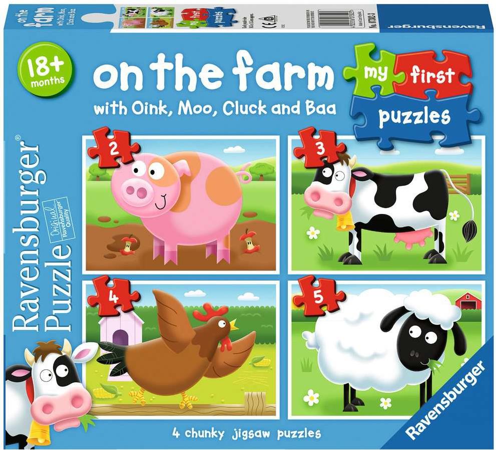 Ravensburger My First Puzzles - On the Farm Puzzlespiel 2 Stück(e) Tiere (07302)