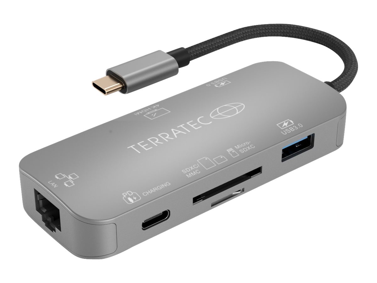 Terratec TERRATEC CONNECT C8 Dockingstation USB-C HDMI 1GbE Grau