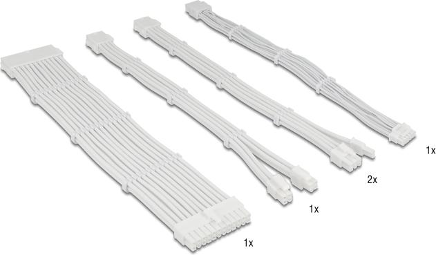 Delock PSU Verlängerungskabel Set 5-teilig Sleeved (84542)