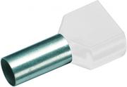 Cimco Zwillings-Aderendhülse 0.5 mm² 8 mm Teilisoliert Weiß 18 2460 100 St. (18 2460)