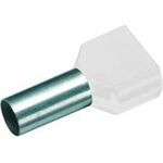 Cimco Zwillings-Aderendhülse 0.5 mm² 8 mm Teilisoliert Weiß 18 2460 100 St. (18 2460)