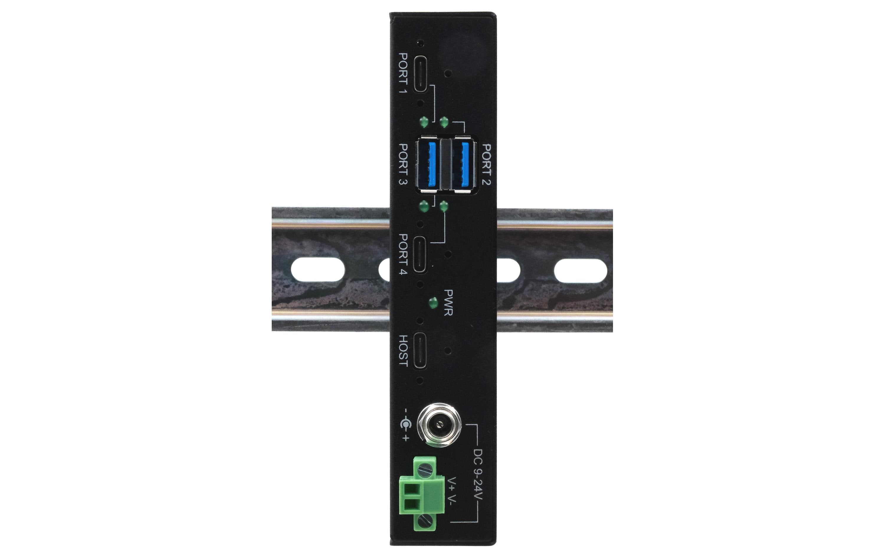Exsys EX-11295HMS USB 3.2 Gen 2 Hub 4 Port 10 Gbit/s Schwarz