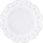 PAPSTAR Tortenspitze, rund, Durchmesser: 360 mm, weiß geprägtes Spitzenpapier, 40 g/qm, - 1 Stück (12265)