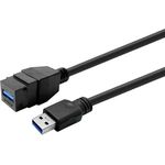 VivoLink Keystone Black USB3.0 A-Female to A-Male (PROKEYUSB3AFM1B)