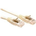 ACT Ivory 0.5 meter U/UTP CAT6 patch cable component level with RJ45 connectors. Cat6 u/utp component iv 0.50m (IK8400)