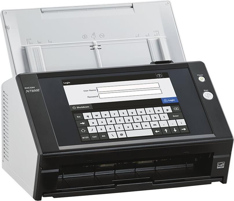 Fujitsu N7100E Dokumentenscanner mit Touchscreen 600 dpi 25 Seiten/Min. Duplex Schwarz, Grau