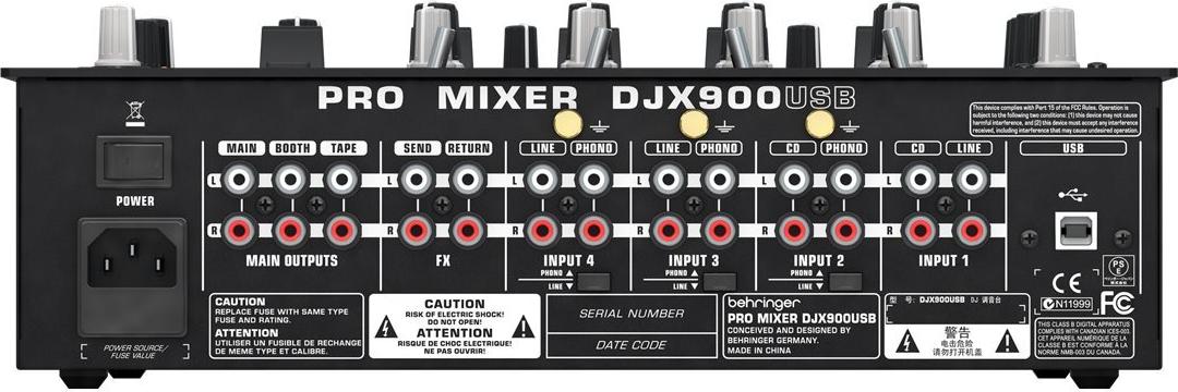 Behringer PRO MIXER DJX900USB DJ-Mixer Analog 5-Kanal DSP FX Schwarz