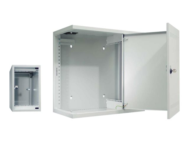 SCHÄFER NT Box Slimline 19" Wandgehäuse 4 HE 600 x 245 x 600 mm Hellgrau RAL 7035