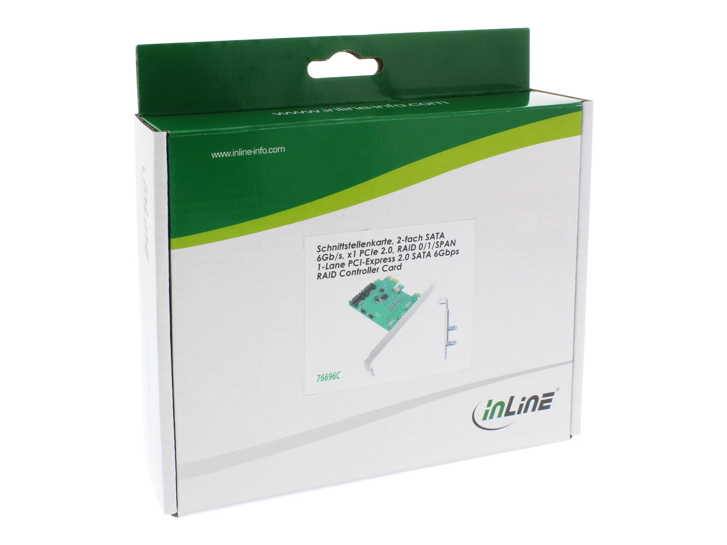 InLine RAID Controller PCIe 2.0 2x SATA 6Gb/s RAID 0/1/SPAN