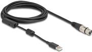 DeLOCK 84178 Audio-Kabel 3 m XLR 3-pin USB Typ-A Schwarz KOTO様専用