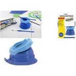 EBERHARD FABER Wasserbecher WINNER, blau aus Silikon, Pinselablage aus 50% recyceltem Kunststoff, - 1 Stück (579936)