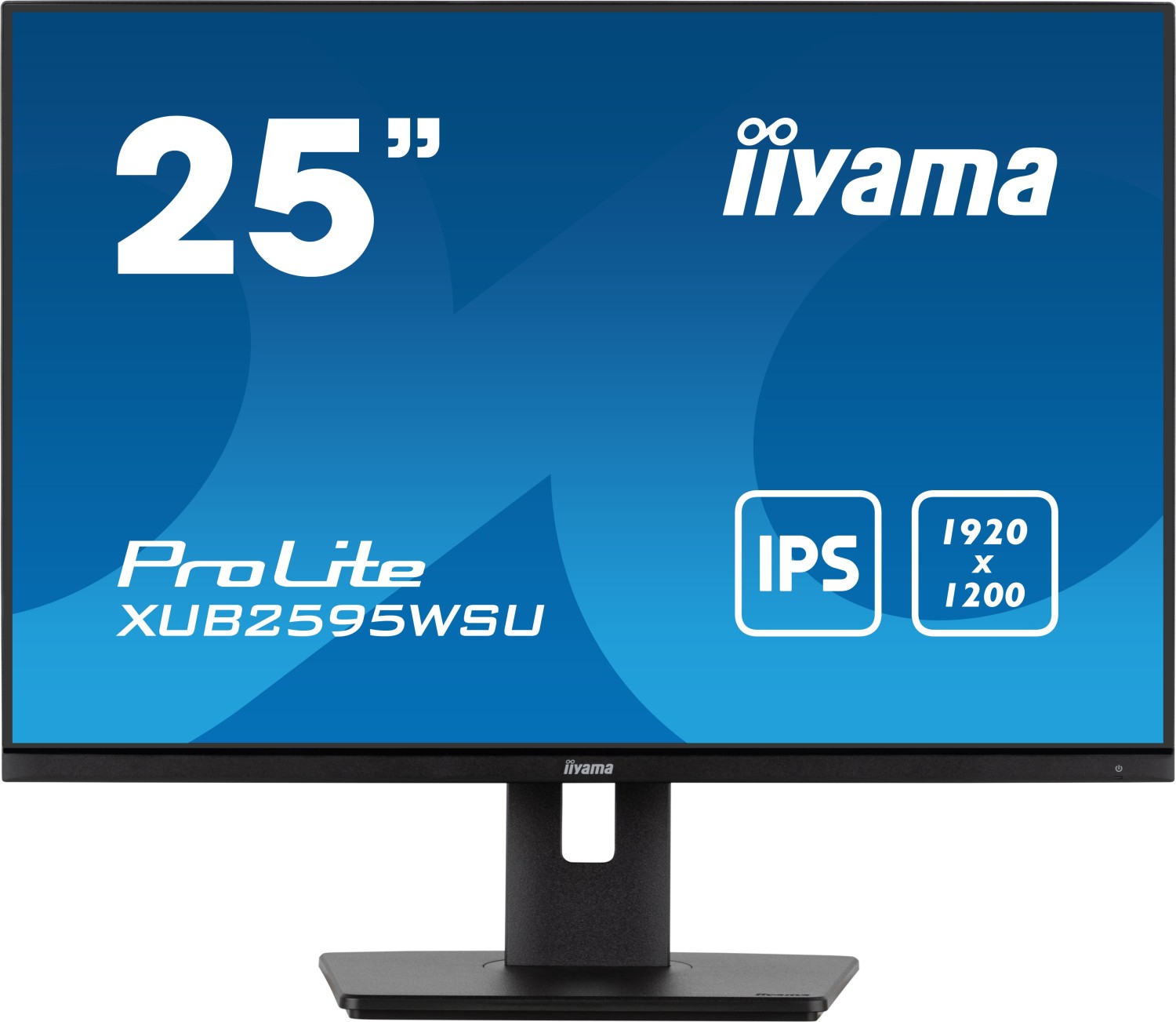 iiyama ProLite 63,5 cm (25") LED-Monitor IPS-panel, 1920x1200, 300cd/m2, VGA, HDMI, DisplayPort, 4ms, Speakers, USB-HUB (2x2.0), 15cm - schwarz [Energieklasse F] (XUB2595WSU-B5)