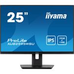 iiyama ProLite 63,5 cm (25") LED-Monitor IPS-panel, 1920x1200, 300cd/m2, VGA, HDMI, DisplayPort, 4ms, Speakers, USB-HUB (2x2.0), 15cm - schwarz [Energieklasse F] (XUB2595WSU-B5)