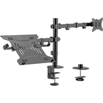 Gembird MA-DA-03 Verstellbare Tischhalterung mit Monitorarm und Notebookablage (drehen, neigen, schwenken), 17"-32", bis 9 kg (MA-DA-03)