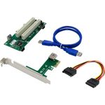 InLine Schnittstellenkarte PCIe x1 zu 2x PCI 32-Bit inkl. 60 cm Kabel (76619K)