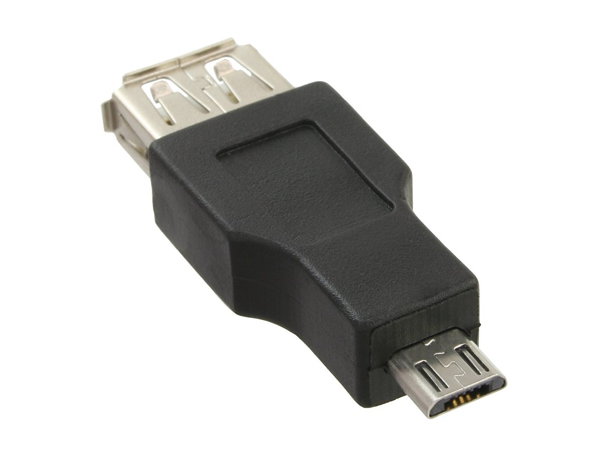 InLine Micro-USB Adapter USB Typ A auf Micro-USB Typ B Schwarz