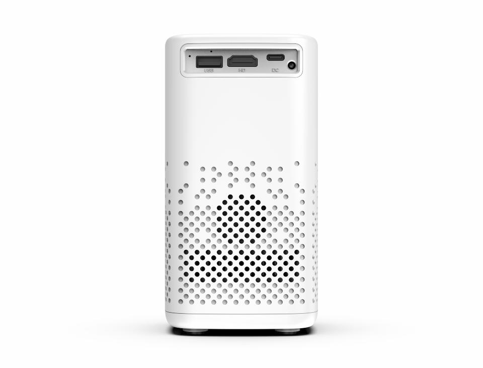 Denver PR-4700 Tragbarer Short-Throw 4K LCD-Beamer mit Akku 150 ANSI Lumen Weiß
