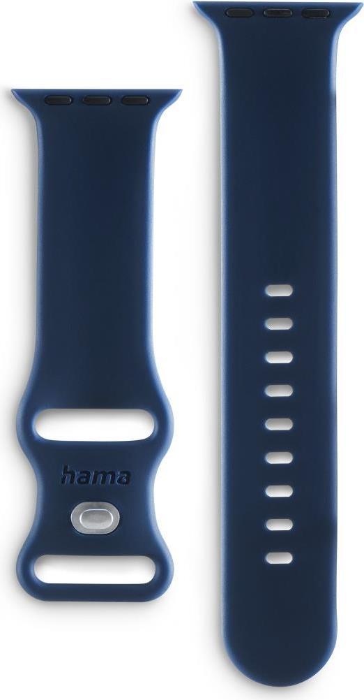 Hama Armband zum Wechseln Fantastic Feel für Apple Watch 42/44/45/49mm, Blau (00215636)