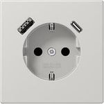 Jung SCHUKO Steckdose mit USB Typ AC LS1520-15CALG (LS1520-15CALG)