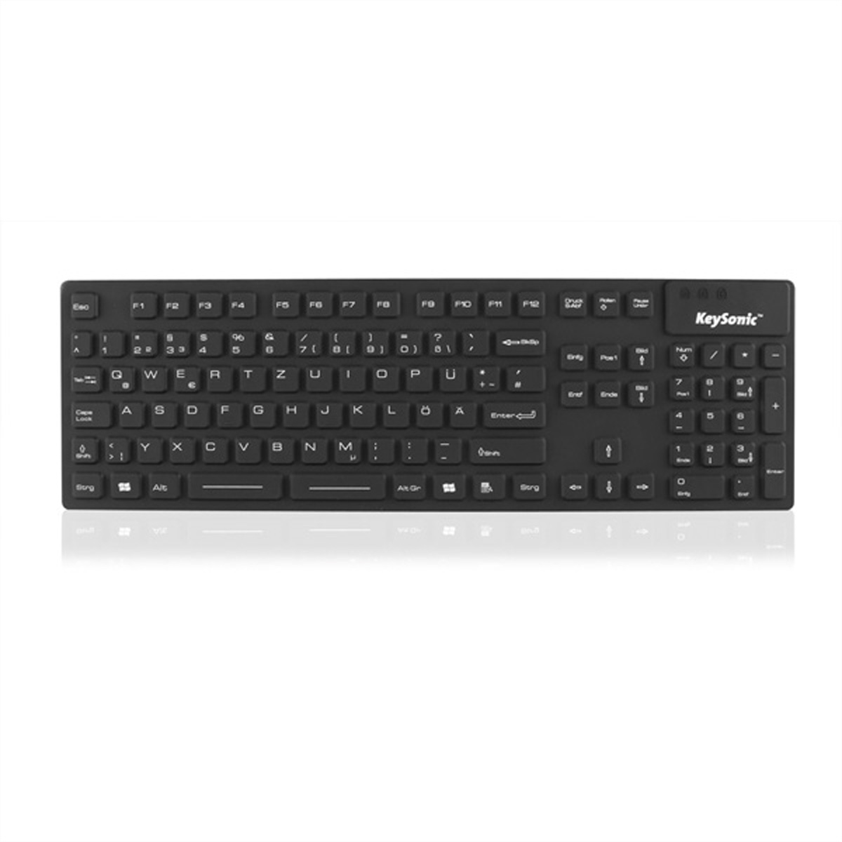 KeySonic KSK-8030 IN USB Industrielle Tastatur Schwarz