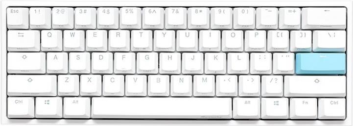Ducky One 2 Pro Mini White Edition Gaming Tastatur, RGB LED - Kailh Red (US) (DKON2061ST-KUSPDWWTR2)