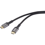 SpeaKa Professional HDMI Anschlusskabel 0.50 m Grau Metallgehäuse SP-13125596 4K UHD (SP-13125596)