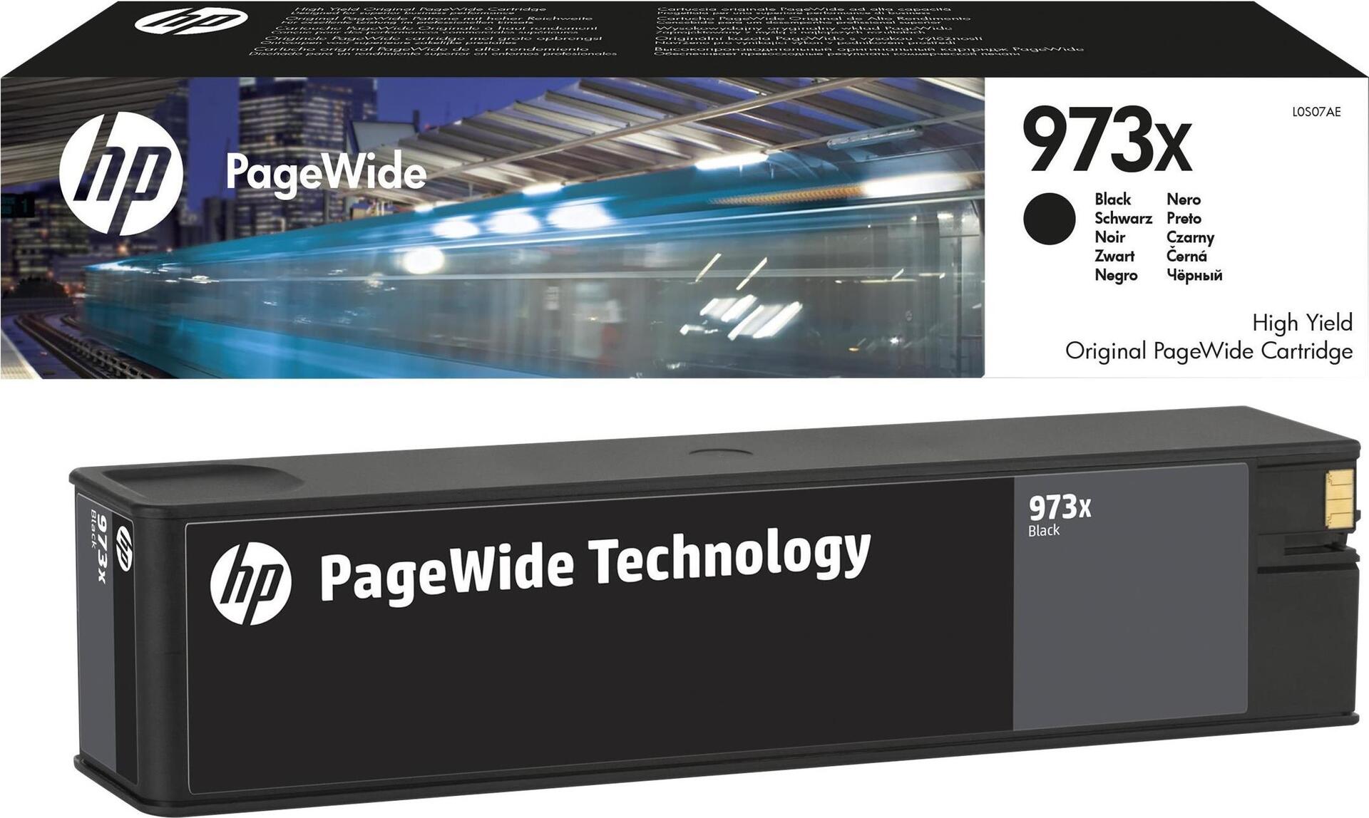HP PageWide 973X Original Tintenpatrone Hohe Ergiebigkeit Schwarz