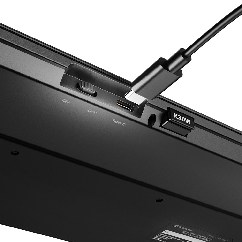 Sharkoon OfficePal K30W QWERTZ Schwarz