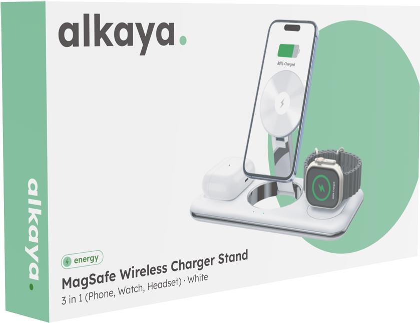 alkaya Trifector MagSafe Wireless Ladestation weiss (GT-80010)