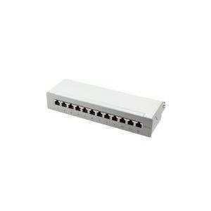 Patchpanel Cat. 6A STP, 12-port, geschirmt, grau, LogiLink® [NP0019] (NP0019)