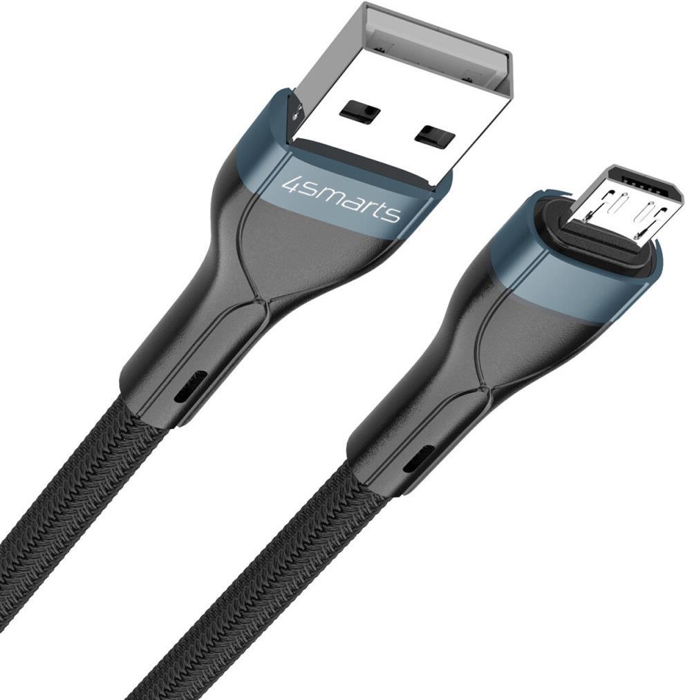 4smarts 540422 USB Kabel 1 m USB 2.0 USB A Micro-USB A Schwarz - Grau (540422)