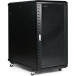 StarTech.com Zerlegbarer 22HE Serverschrank mit Rollen (RK2236BKF)