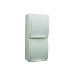 Busch-Jaeger Doppelsteckdose Ocean Aufputz Weiß 20-02 EW-54 (20-02 EW-54)