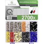 Quadrios 201711C002 Aderendhülsen-Sortiment Teilisoliert Weiß, Schwarz, Grau, Blau, Rot, Gelb, Weiß, Orange, Natur 2700 St. (201711C002)