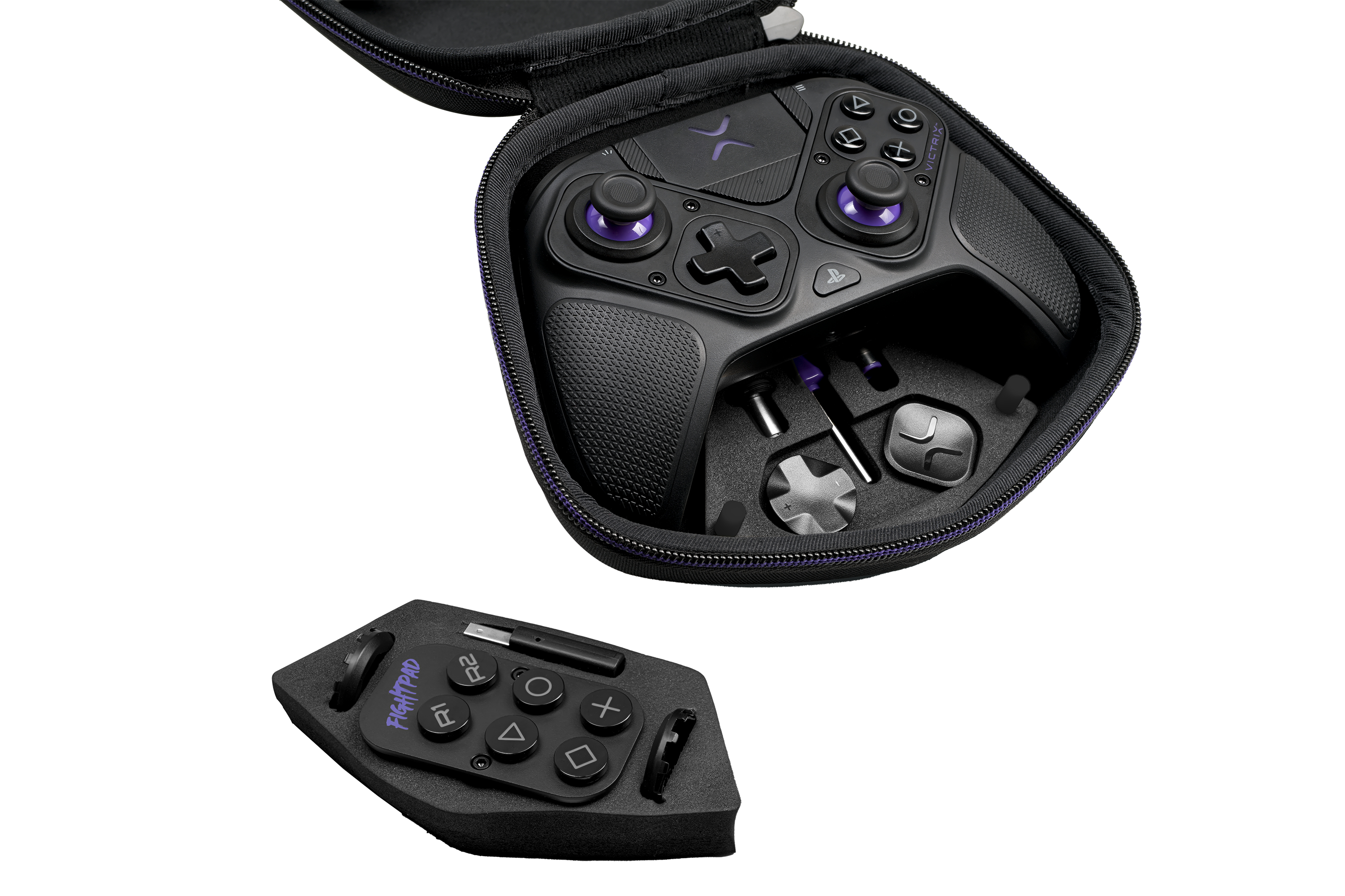 PDP Victrix Pro Hybrid Wireless Gamepad PS5 Schwarz/Weiß