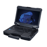 Panasonic TOUGHBOOK 40 mk2, 35,5cm (14''), Full HD, QWERTZ (DE), USB, USB-C, BT (5.1), Ethernet, WLAN, 5G, SSD, Win. 11 Pro, schwarz Notebook, Fully Rugged, Bildschirmdiagonale: 35,5 cm (14''), Touchscreen, kapazitiv, Auflösung: 1920x1080 Pixel, Tastenfeld (QWERTZ (DE)), micro SD-Slot, Helligkeit 1200cd, Anschluß: USB (Typ A), USB-C, Bluetooth (Klasse 5.1), Ethernet, WLAN (Wi-Fi 6), HDMI, 5G, Intel Core Ultra 5, RAM: 16GB, SSD: 512GB, OS: Win, 11 Professional, inkl.: Netzteil, Netzkabel (EU), Akku, 6500 mAh, Schutzart: IP66, Farbe: schwarz (FZ-40FZ01GB4)