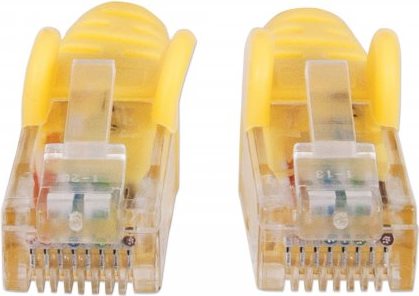 Intellinet Network Patch Cable, Cat6, 20m, Yellow, CCA, U/UTP, PVC, RJ45, Gold Plated Contacts, Snagless, Booted, Lifetime Warranty, Polybag (730440)