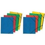 herlitz Ordnungsmappe easyorga, A4, Karton, 7 Fächer, blau Colorspan-Karton, 355 g-qm, innen schwarzer Manila-Karton (10843050)