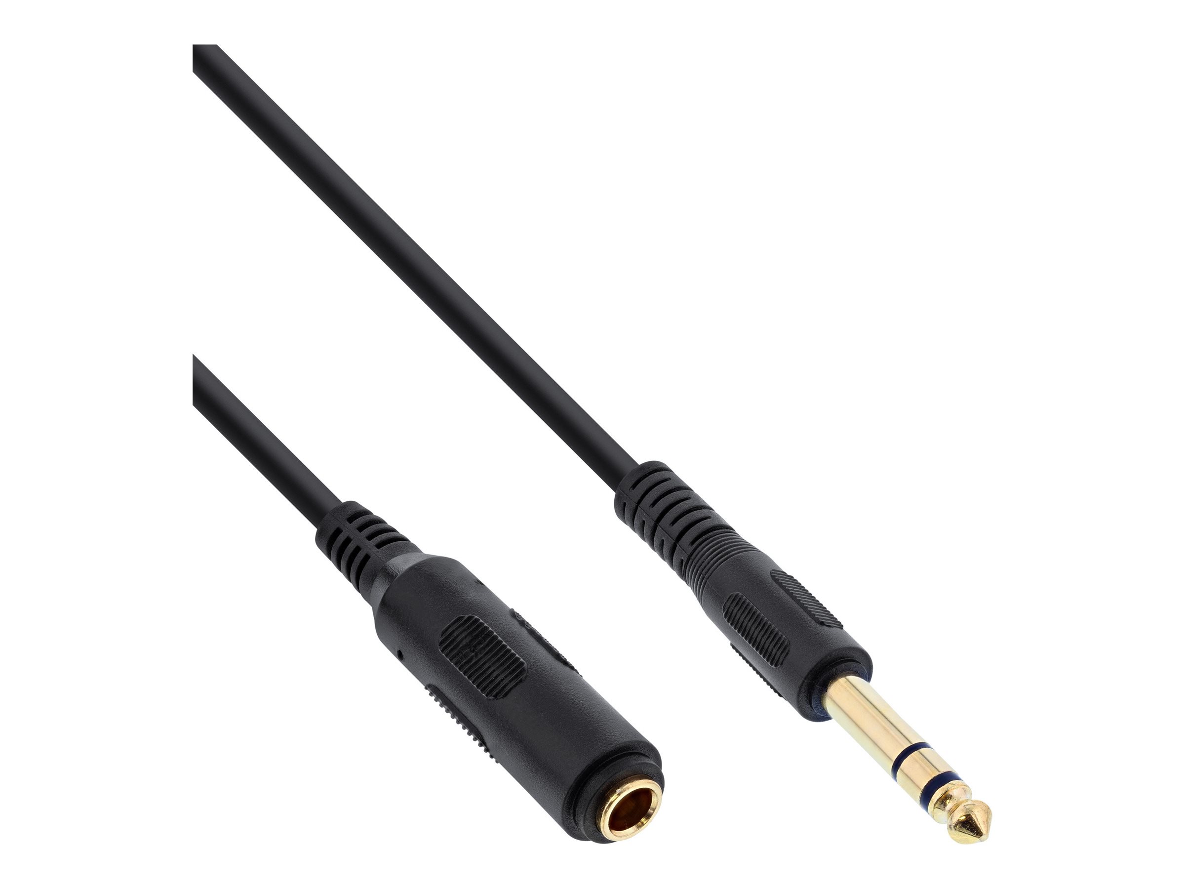 InLine Kopfhörerverlängerungskabel 6,3 mm Stereo 3 m Schwarz