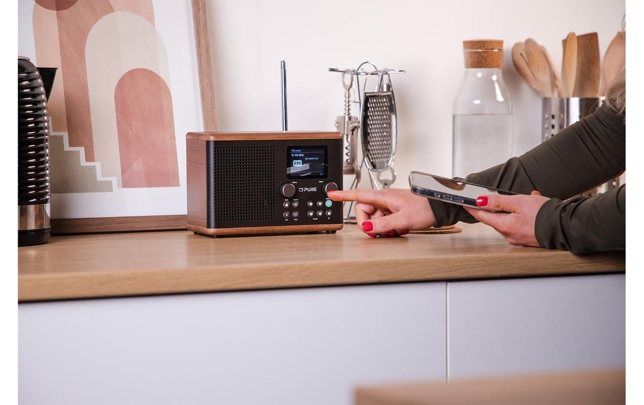 Pure Classic H4 DAB+ FM Radio Bluetooth 5.3 10W Schwarz/Walnuss