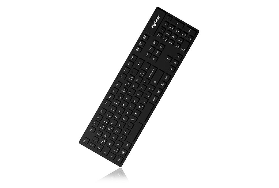 KeySonic KSK-8030 IN Industrie-Tastatur AZERTY Französisch USB Schwarz