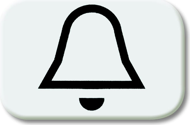 BJ Reflex SI Tastersymbol Klingel *alpinweiss* (2525KI-214) (2CKA001433A0036)