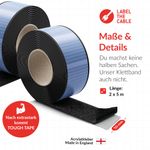 Label-The-Cable LTC Tough Tape Strap, Outdoor Klettbandrolle 50mm, schwarz, 5m (LTC 1610-5-50)
